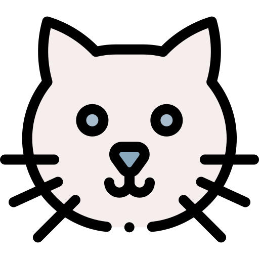 Cat Detailed Rounded Lineal color icon