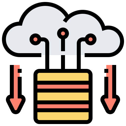 almacenamiento en la nube icono gratis