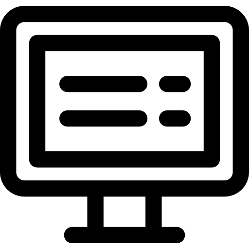 Monitor Basic Rounded Lineal icon