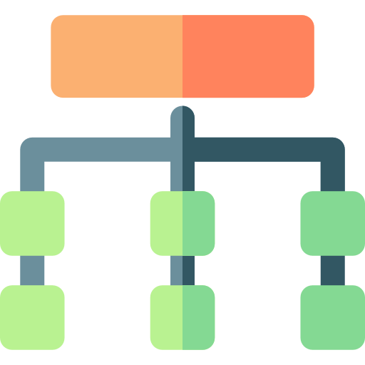 estructura jerarquica icono gratis