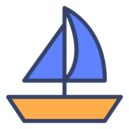 Sailboat Generic Outline Color icon