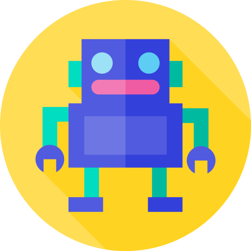 Robot Flat Circular Flat icon