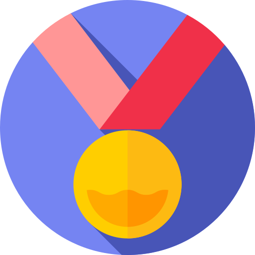 Medal Flat Circular Flat icon