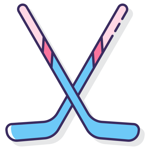 palos de hockey icono gratis