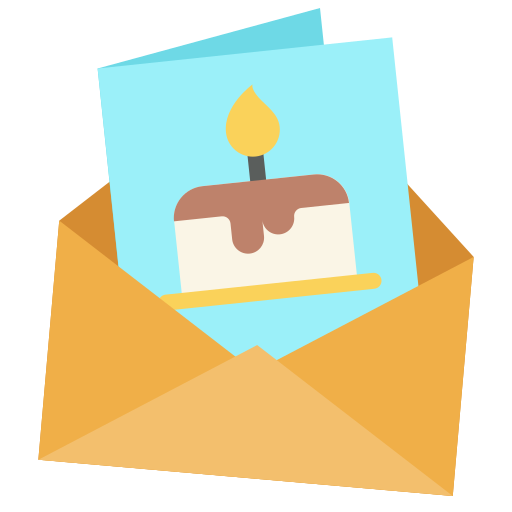 tarjeta de cumpleaños icono gratis