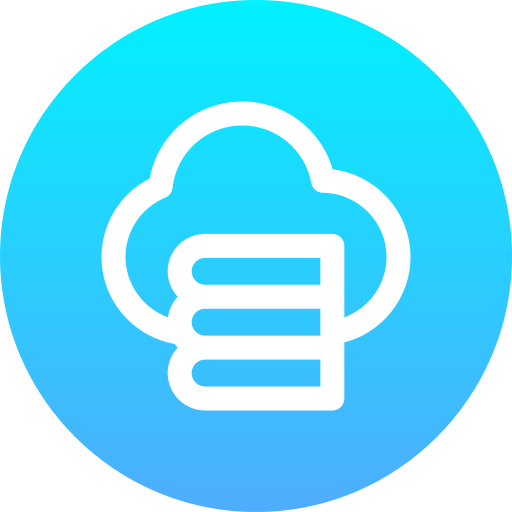 biblioteca en la nube icono gratis