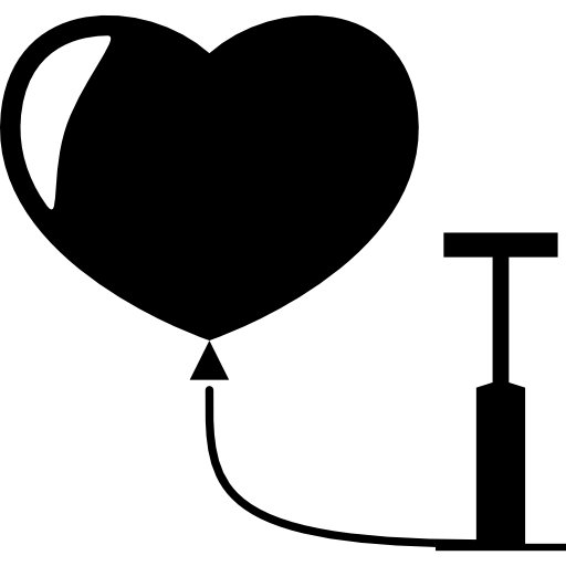 bomba de globo de corazón icono gratis