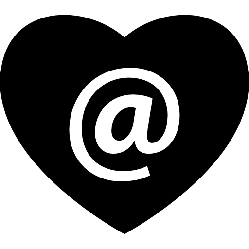 corazón de correo de internet icono gratis