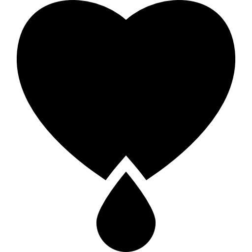 coração partido estilizado no sangue em um fundo preto 8853826