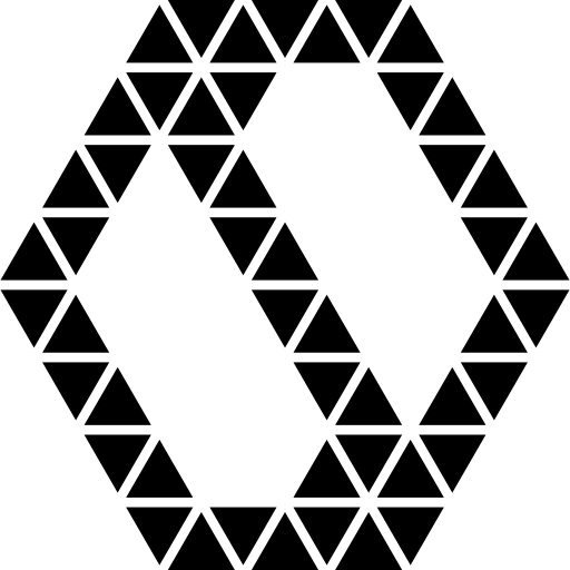 symbole polygonal droit yin yang Icône gratuit