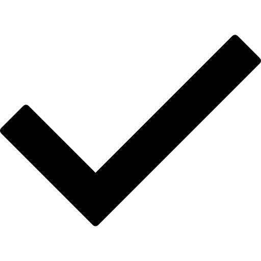 marca de verificação contorno preto grátis ícone