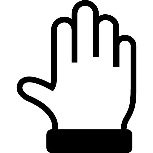 Stop hand silhouette - Free gestures icons