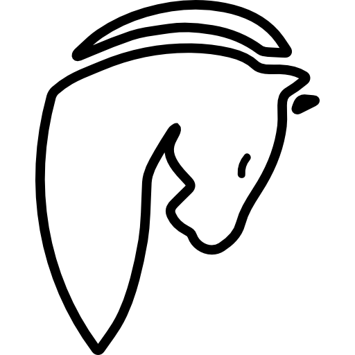 horse head side profile drawing