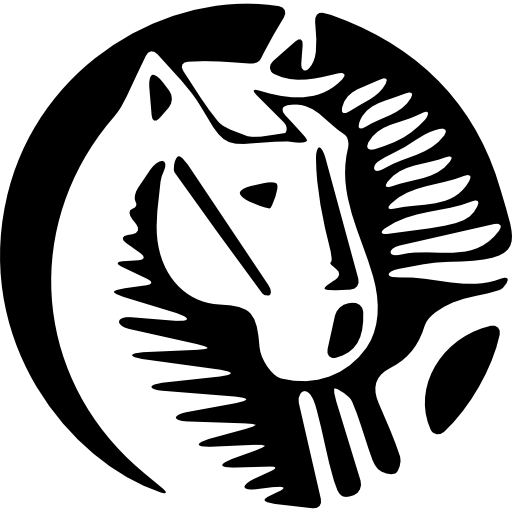 horse jumping in circle logo