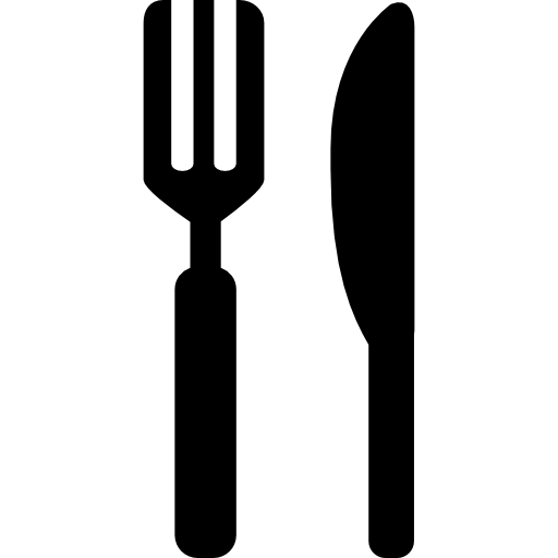Knife and fork silhouette variants