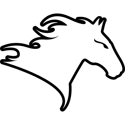 simple horse head outline