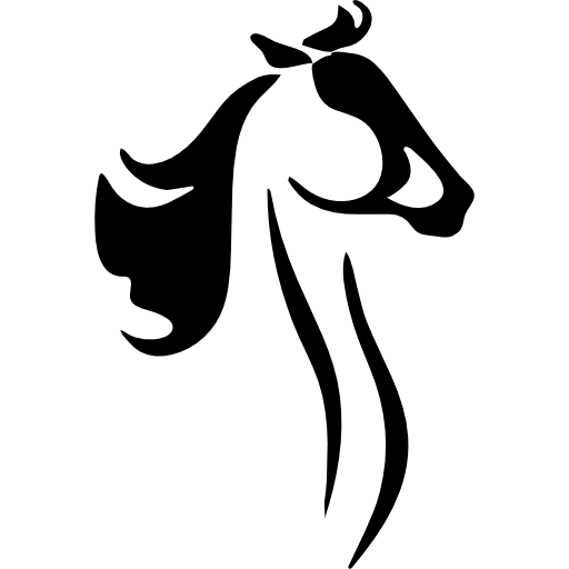 cheval avec variante de lignes artistiques Icône gratuit