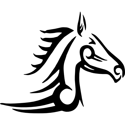 Black White Running Horse Tattoo Logo Stock Vector Royalty Free  1420364021  Shutterstock