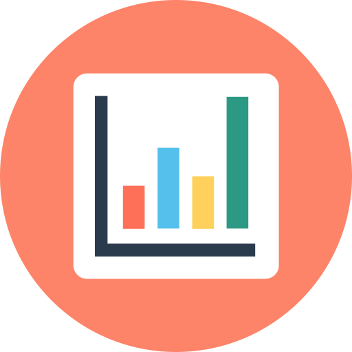 Bar chart Flat Color Circular icon