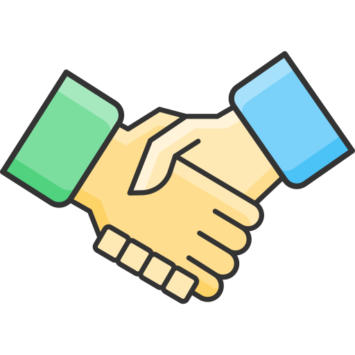 Free Handshake Icon - Download in Colored Outline Style