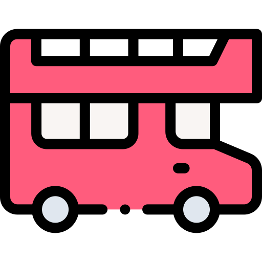 Double decker bus Detailed Rounded Lineal color icon