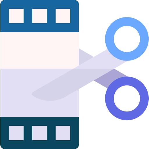 Film editing Basic Rounded Flat icon