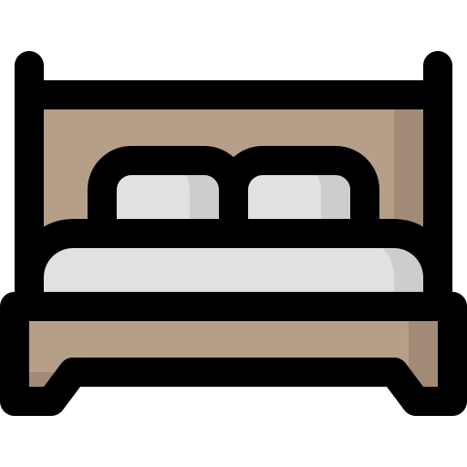 Cama matrimonial icono gratis