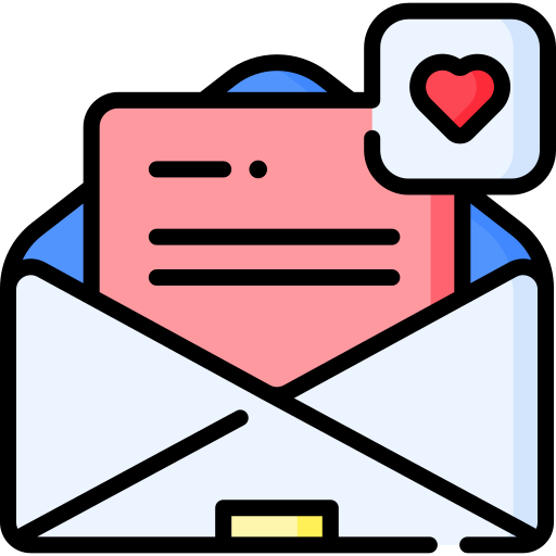 carta de amor icono gratis