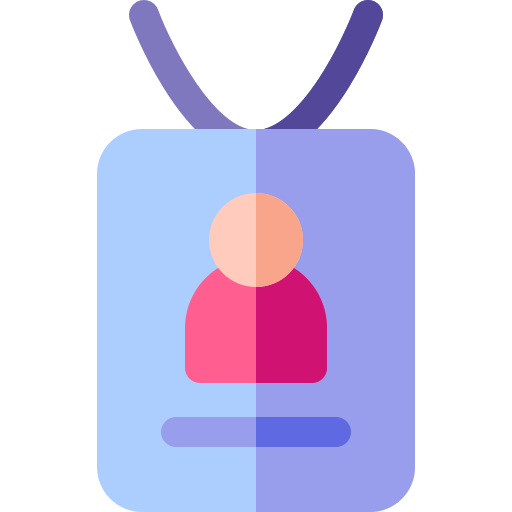 Id card Basic Rounded Flat icon