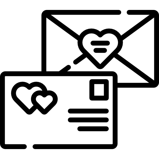 carta de amor icono gratis