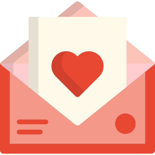 carta de amor icono gratis
