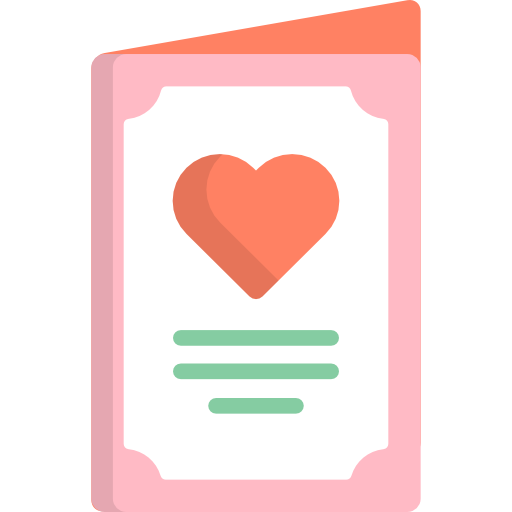 carta de amor icono gratis