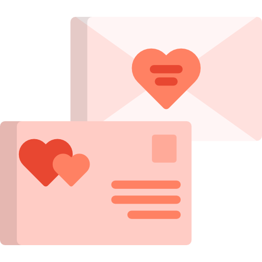 carta de amor icono gratis