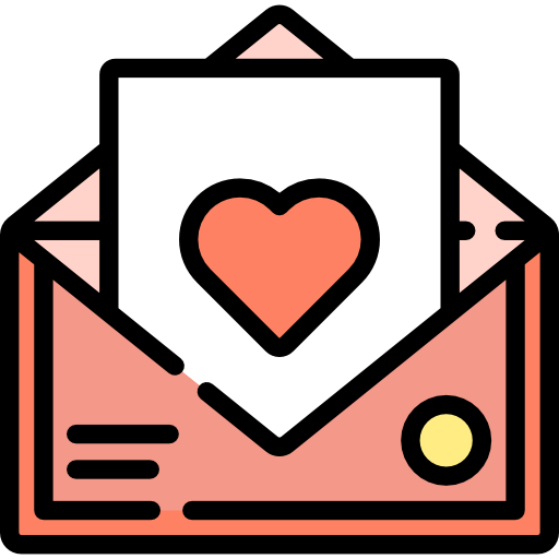 carta de amor icono gratis