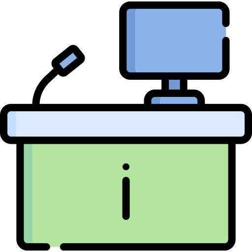 Information desk free icon Information desk free icon