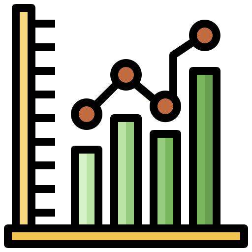 gráfico de barras icono gratis