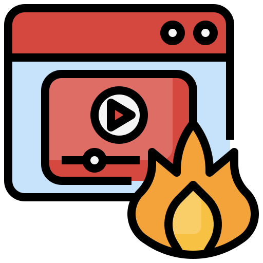 trending video icono gratis