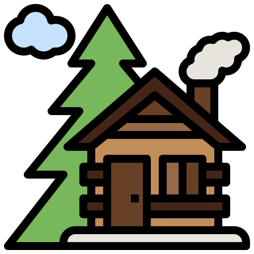 maison en bois Icône gratuit