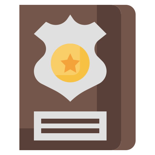 plaque de policier Icône gratuit plaque de policier Icône gratuit