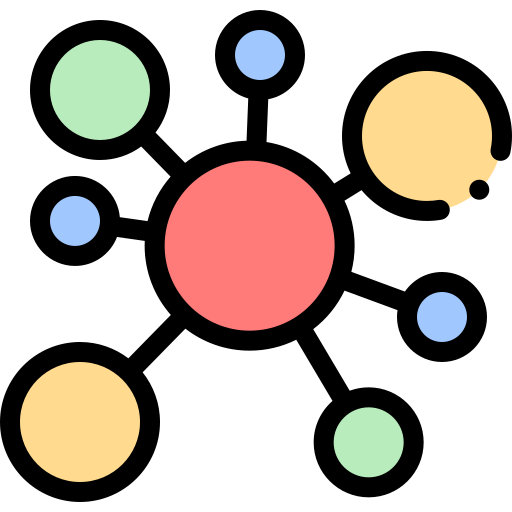 Diagram Detailed Rounded Lineal color icon