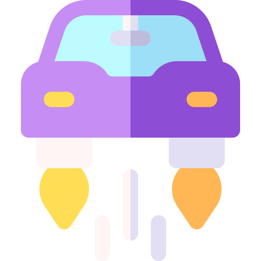 carro volador icono gratis