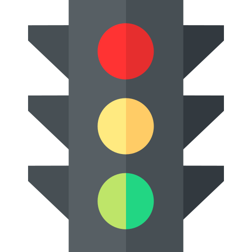 Traffic lights Basic Straight Flat icon