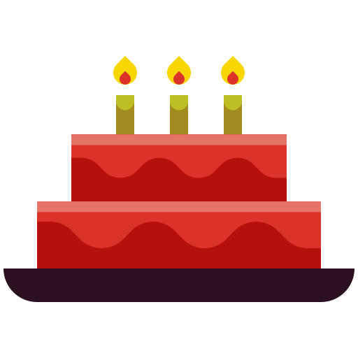 pastel de cumpleaños icono gratis