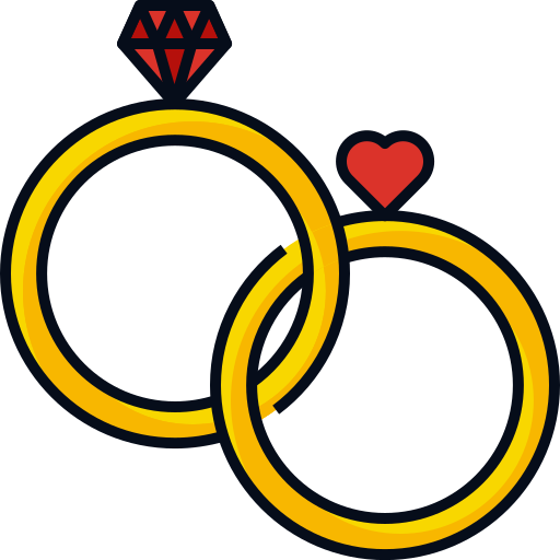 Wedding rings Generic Outline Color icon