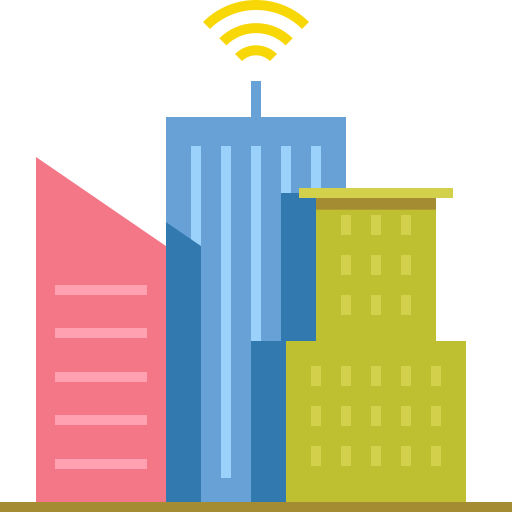 ciudad inteligente icono gratis