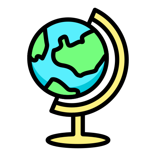 Globe Generic Outline Color icon