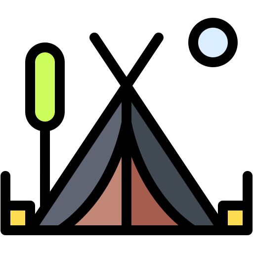 Camping Generic Outline Color icon