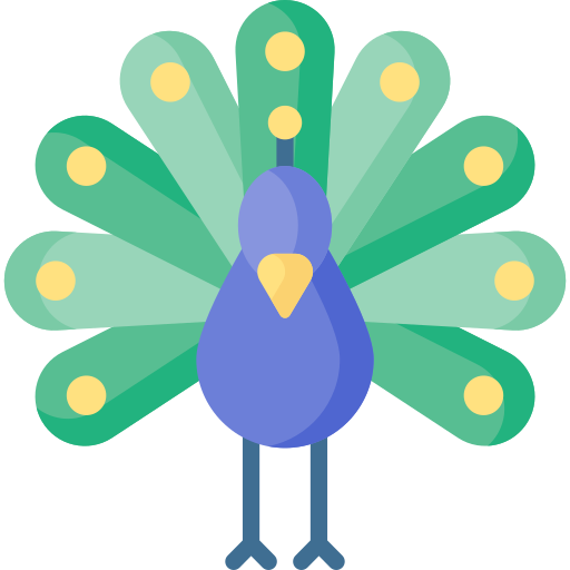 pavo real icono gratis