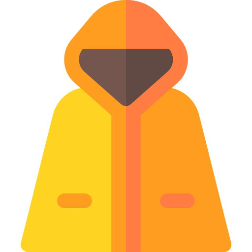 Raincoat Basic Rounded Flat icon