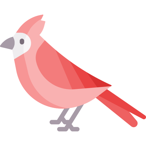 Northern cardinal bird editable outline stroke Vector Image